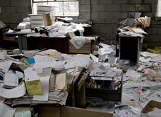 Office buried in paper
