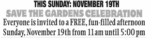 Save The Gardens Celebration